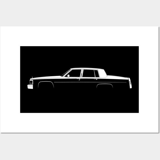 Cadillac Fleetwood Brougham (1977) Silhouette Wall Art by Car-Silhouettes